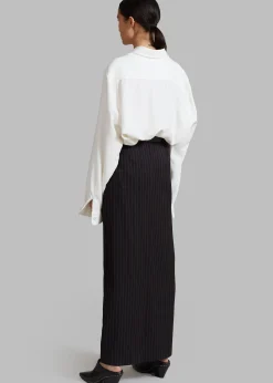 The Frankie Shop Becca Pencil Skirt Black Pinstripe Online