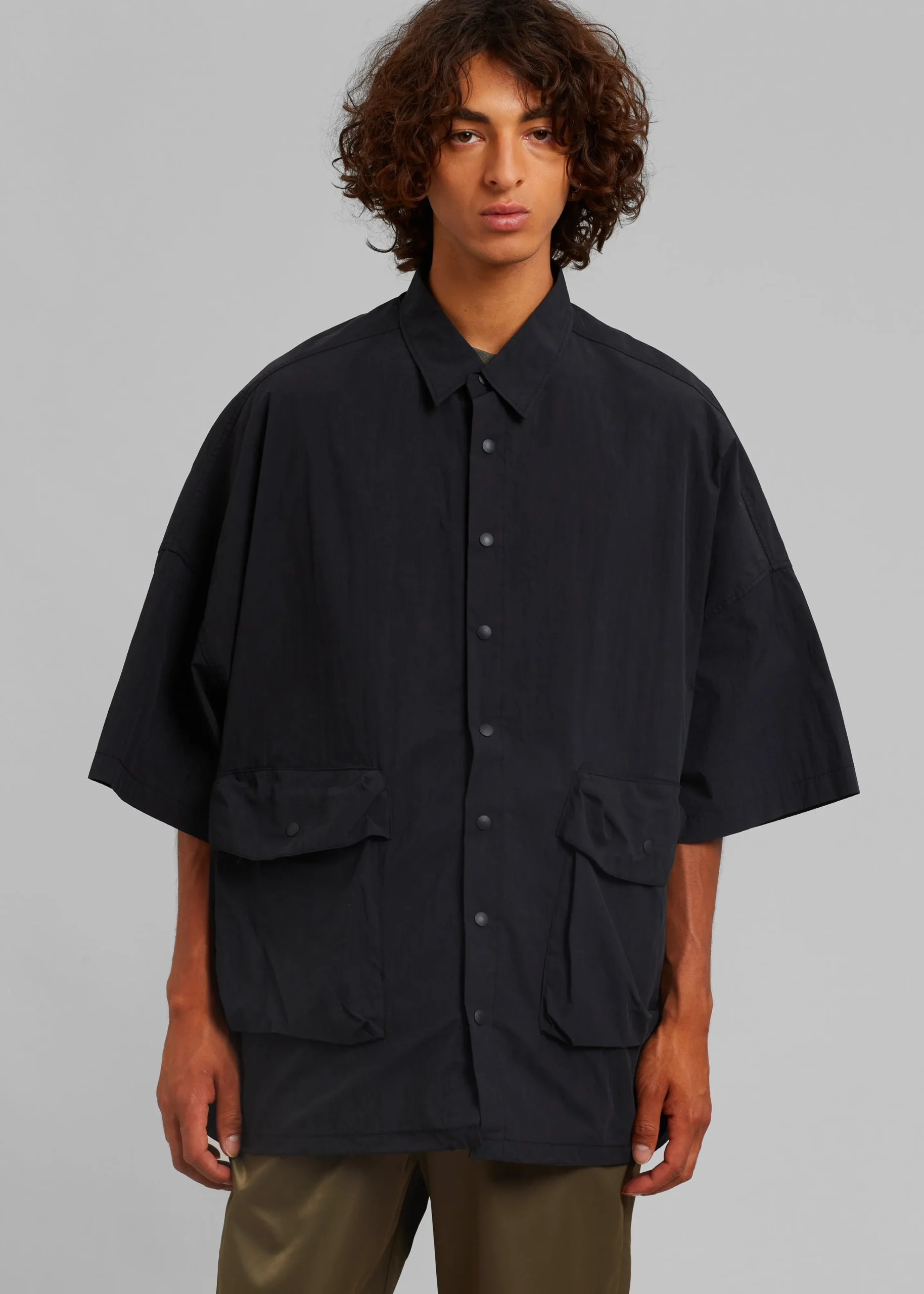 The Frankie Shop Bedri Cargo Shirt Black Outlet