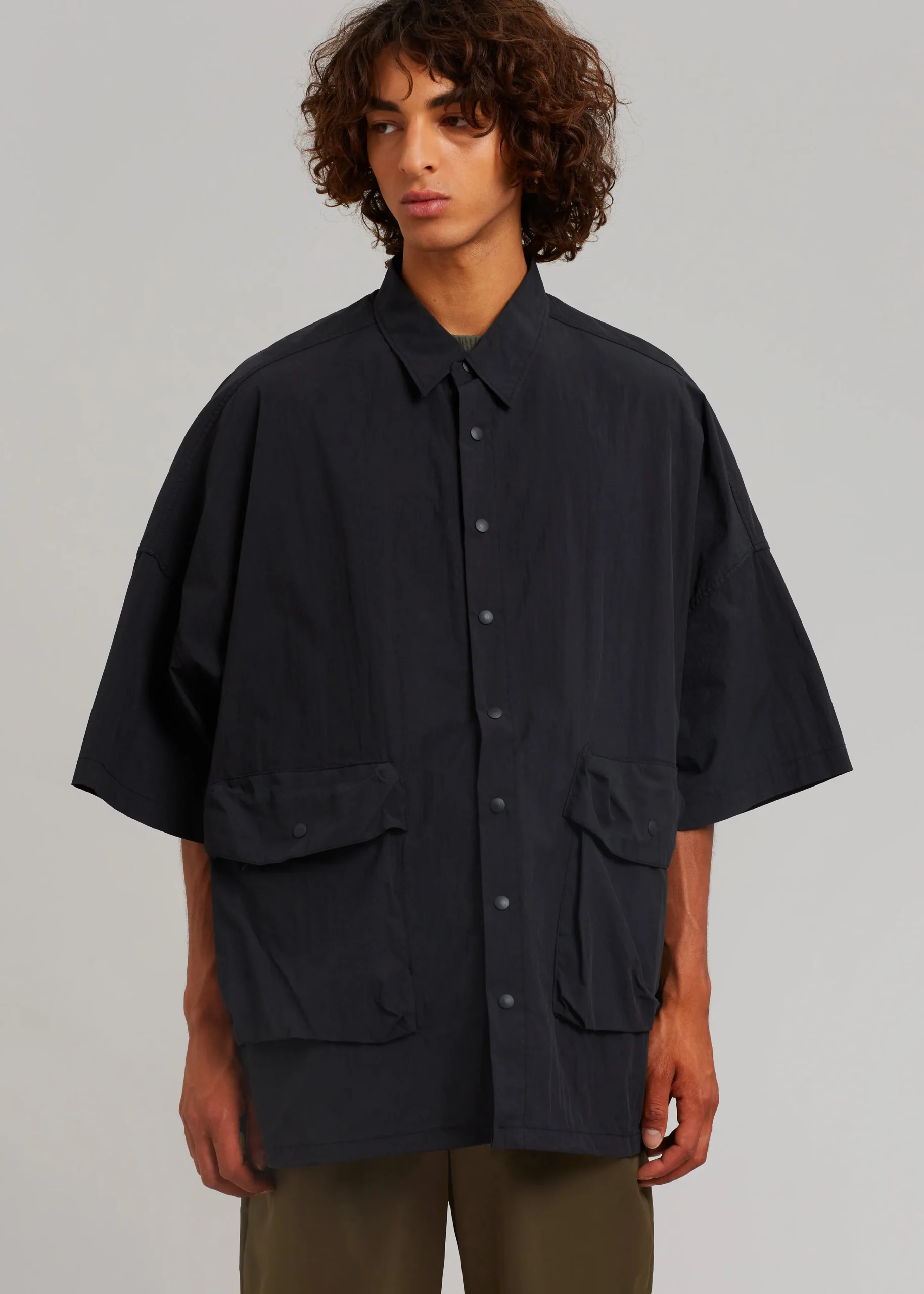 The Frankie Shop Bedri Cargo Shirt Black Outlet