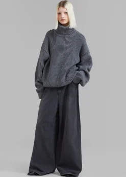 The Frankie Shop Belfast Turtleneck Sweater Grey Outlet