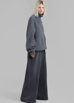 The Frankie Shop Belfast Turtleneck Sweater Grey Outlet