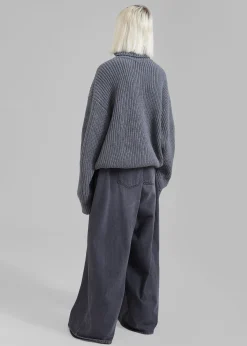 The Frankie Shop Belfast Turtleneck Sweater Grey Outlet