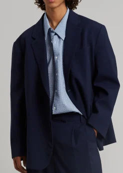 The Frankie Shop Beo Blazer Blue Outlet