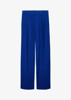 The Frankie Shop Beo Fluid Stripe Suit Pants Deep Blue