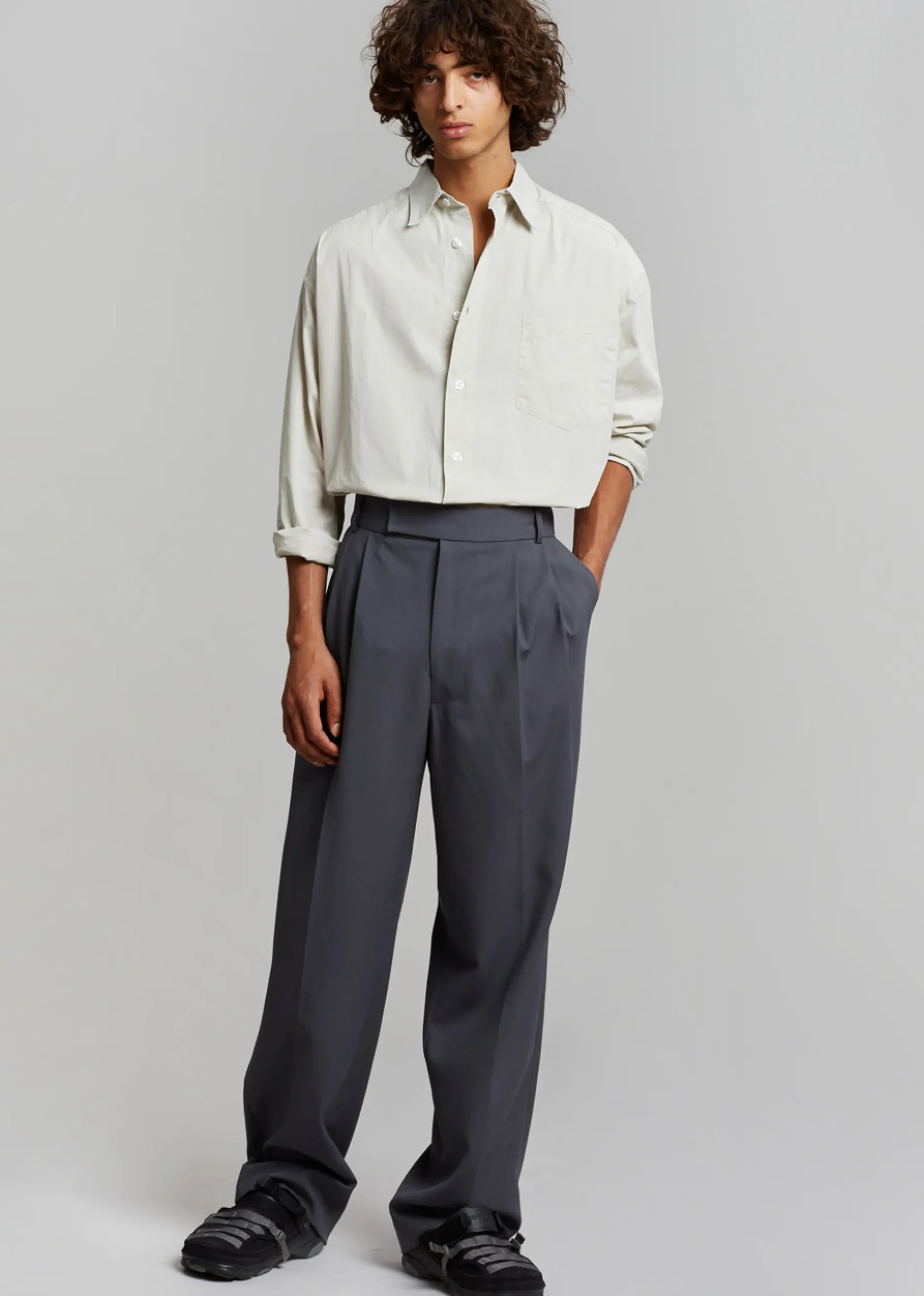 The Frankie Shop Beo Suit Pants Charcoal Online