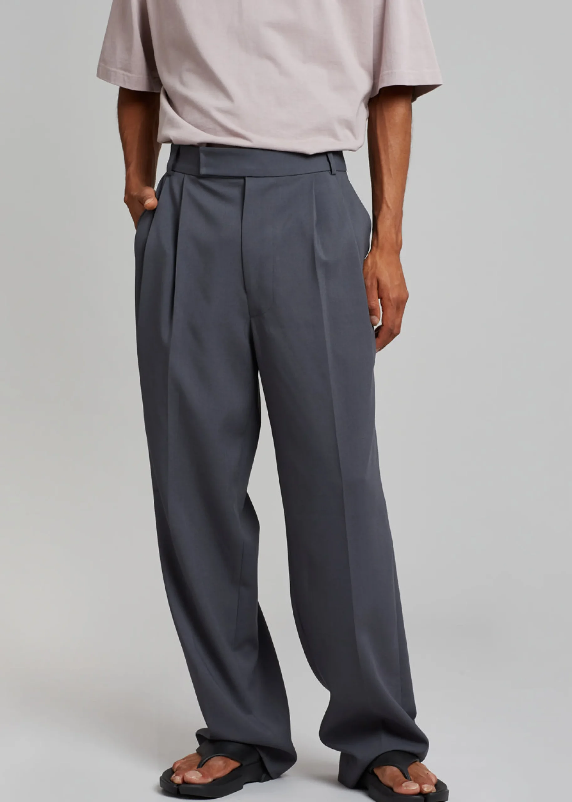 The Frankie Shop Beo Suit Pants Charcoal Online