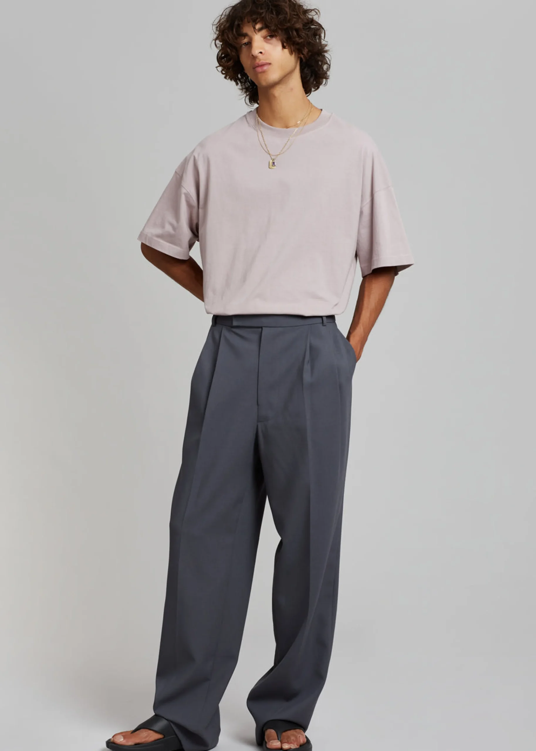 The Frankie Shop Beo Suit Pants Charcoal Online