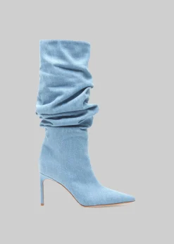 The Frankie Shop Bettina Vermillon Tiphany Boots Denim Discount
