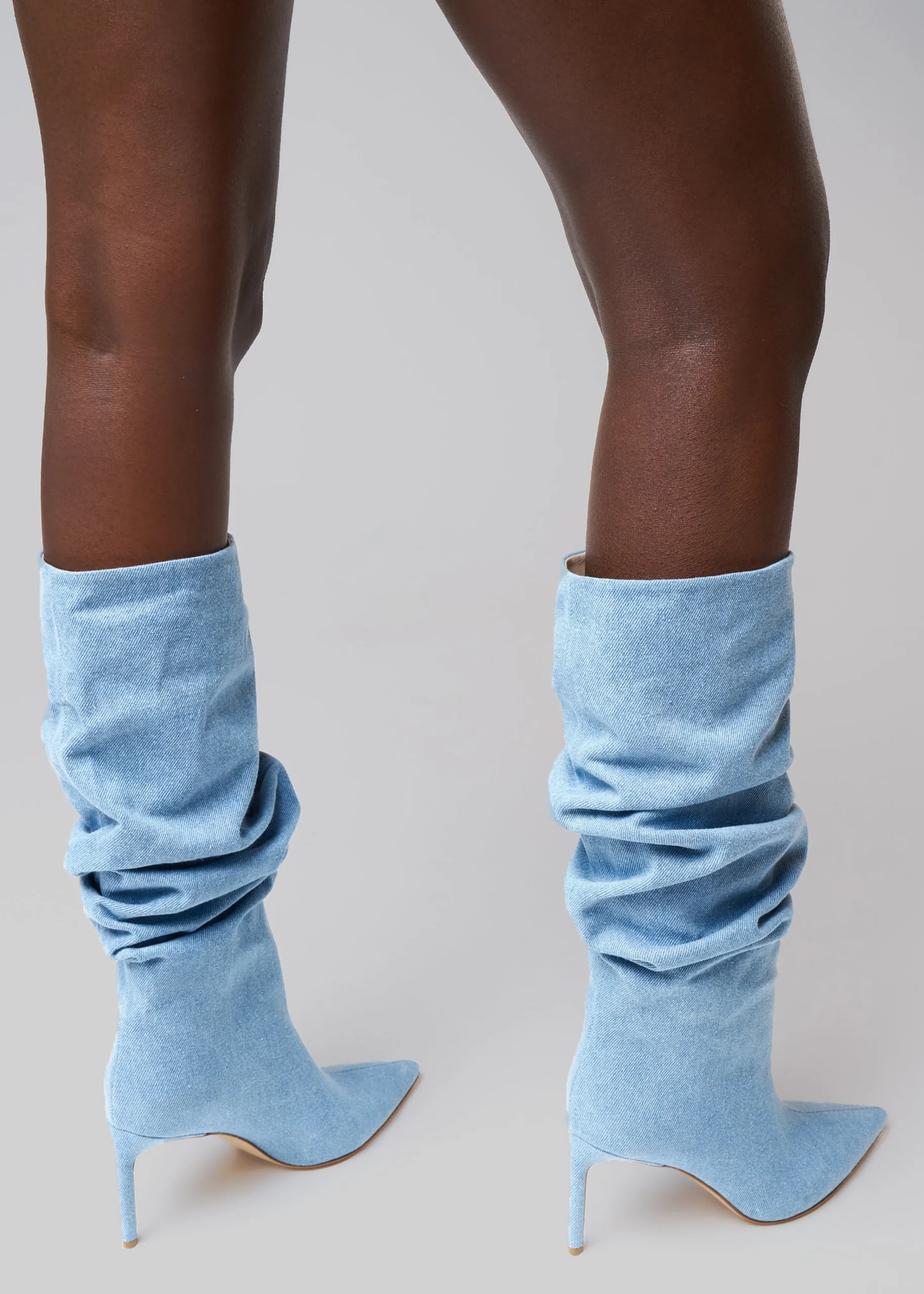 The Frankie Shop Bettina Vermillon Tiphany Boots Denim Discount