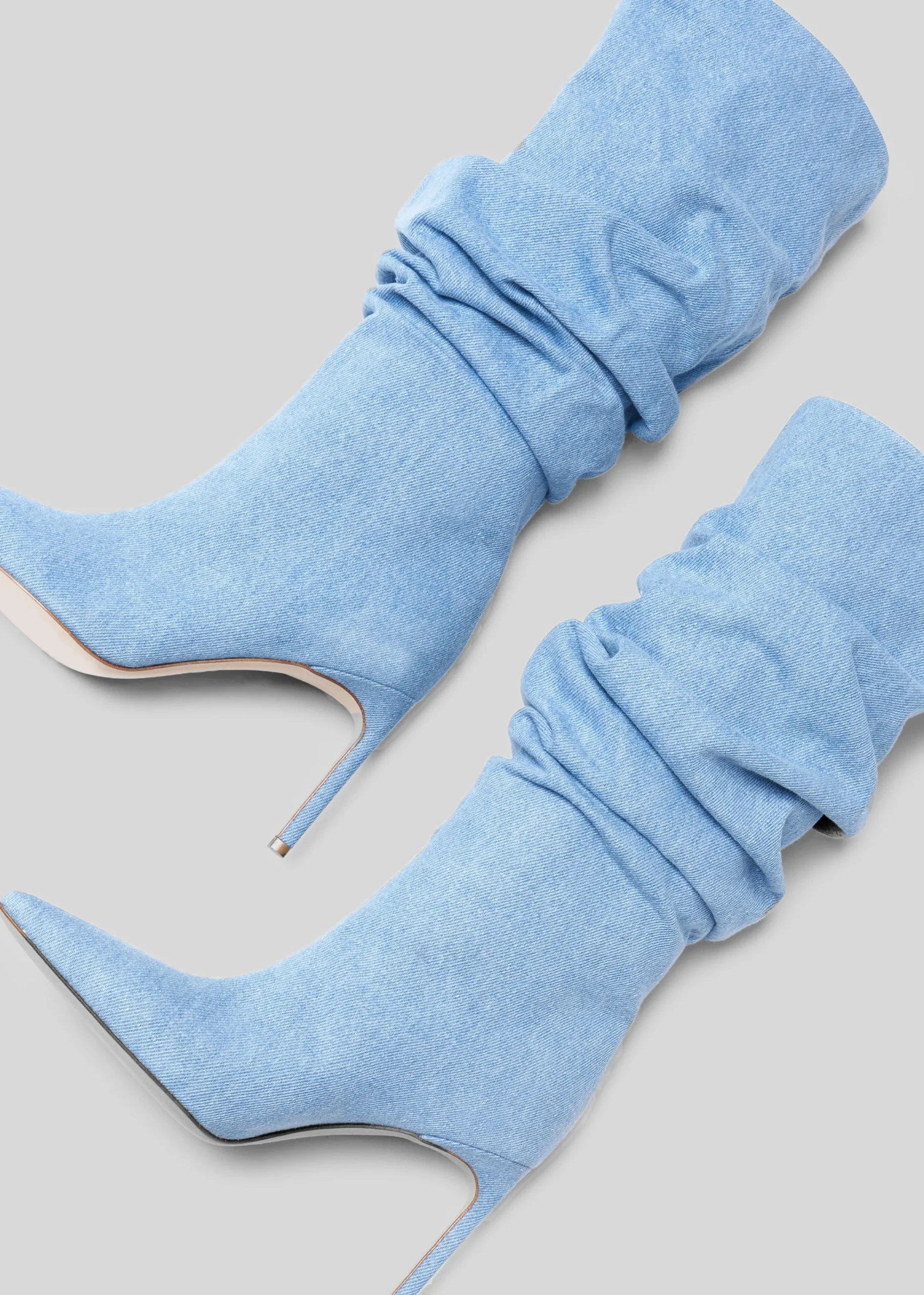 The Frankie Shop Bettina Vermillon Tiphany Boots Denim Discount