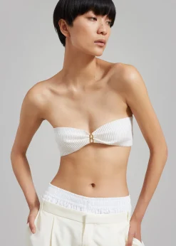The Frankie Shop Bevza 'Bevza' Crop Top White Sale