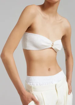 The Frankie Shop Bevza 'Bevza' Crop Top White Sale