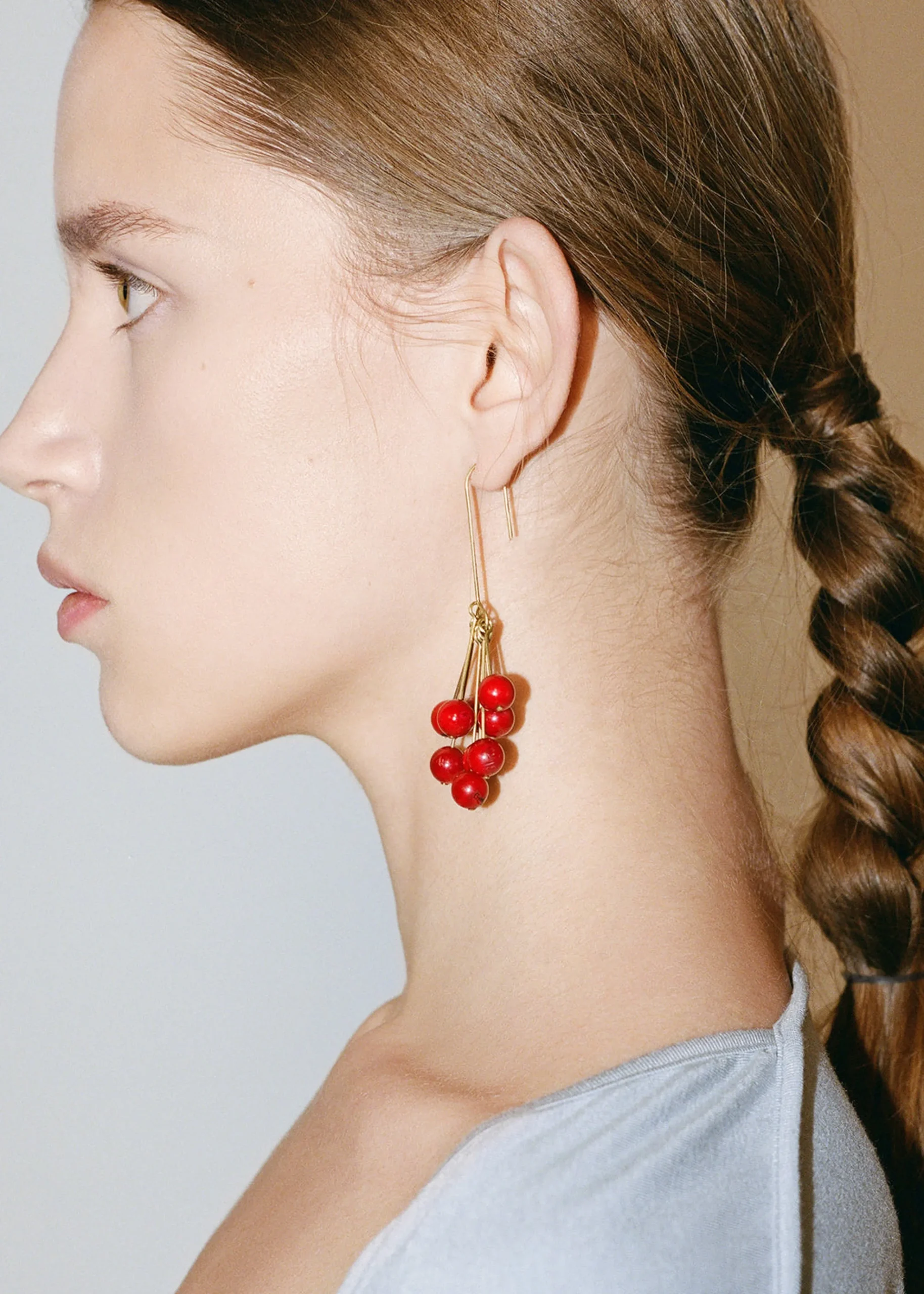 The Frankie Shop Bevza 'Chervona Kalyna' Mono Earring Red Online