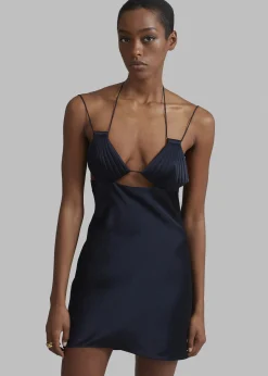 The Frankie Shop Bevza Mermaid Mini Dress Dark Ink Navy