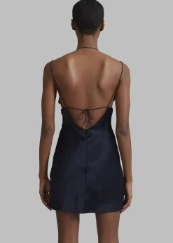 The Frankie Shop Bevza Mermaid Mini Dress Dark Ink Navy