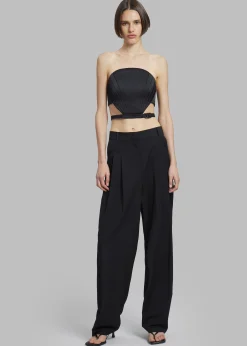 The Frankie Shop Bevza Seashell Bralette With Belt Black Clearance