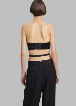 The Frankie Shop Bevza Seashell Bralette With Belt Black Clearance
