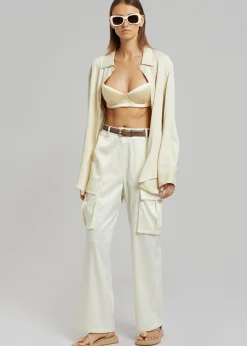 The Frankie Shop Bevza Seashell Short Bustier Top Champagne Best