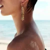 The Frankie Shop Bevza Spikelet Medium Earrings Gold Online