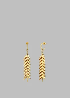 The Frankie Shop Bevza Spikelet Medium Earrings Gold Online