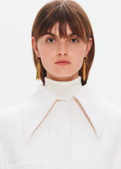 The Frankie Shop Bevza Spikelet Medium Earrings Gold Online