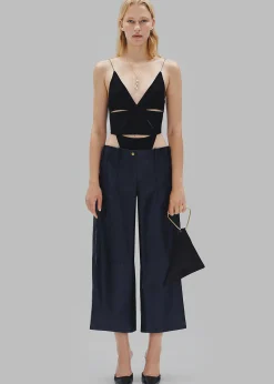 The Frankie Shop Bevza Triangle Bodysuit Black Hot