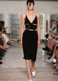 The Frankie Shop Bevza Triangle Bodysuit Black Hot