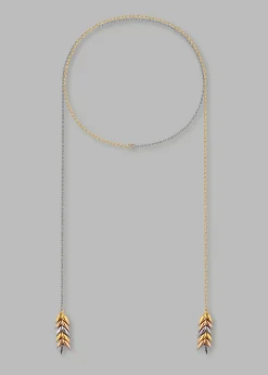 The Frankie Shop Bevza Trinity Long Pendant Yellow/Rose/Silver Clearance