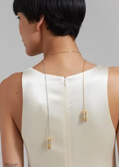 The Frankie Shop Bevza Trinity Long Pendant Yellow/Rose/Silver Clearance