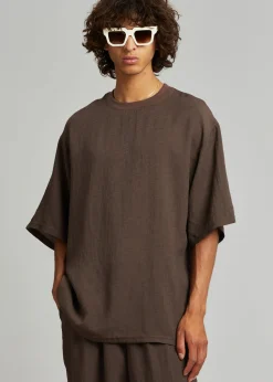 The Frankie Shop Brax Tee Brown