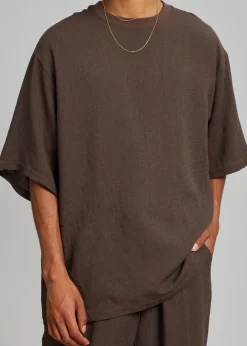 The Frankie Shop Brax Tee Brown