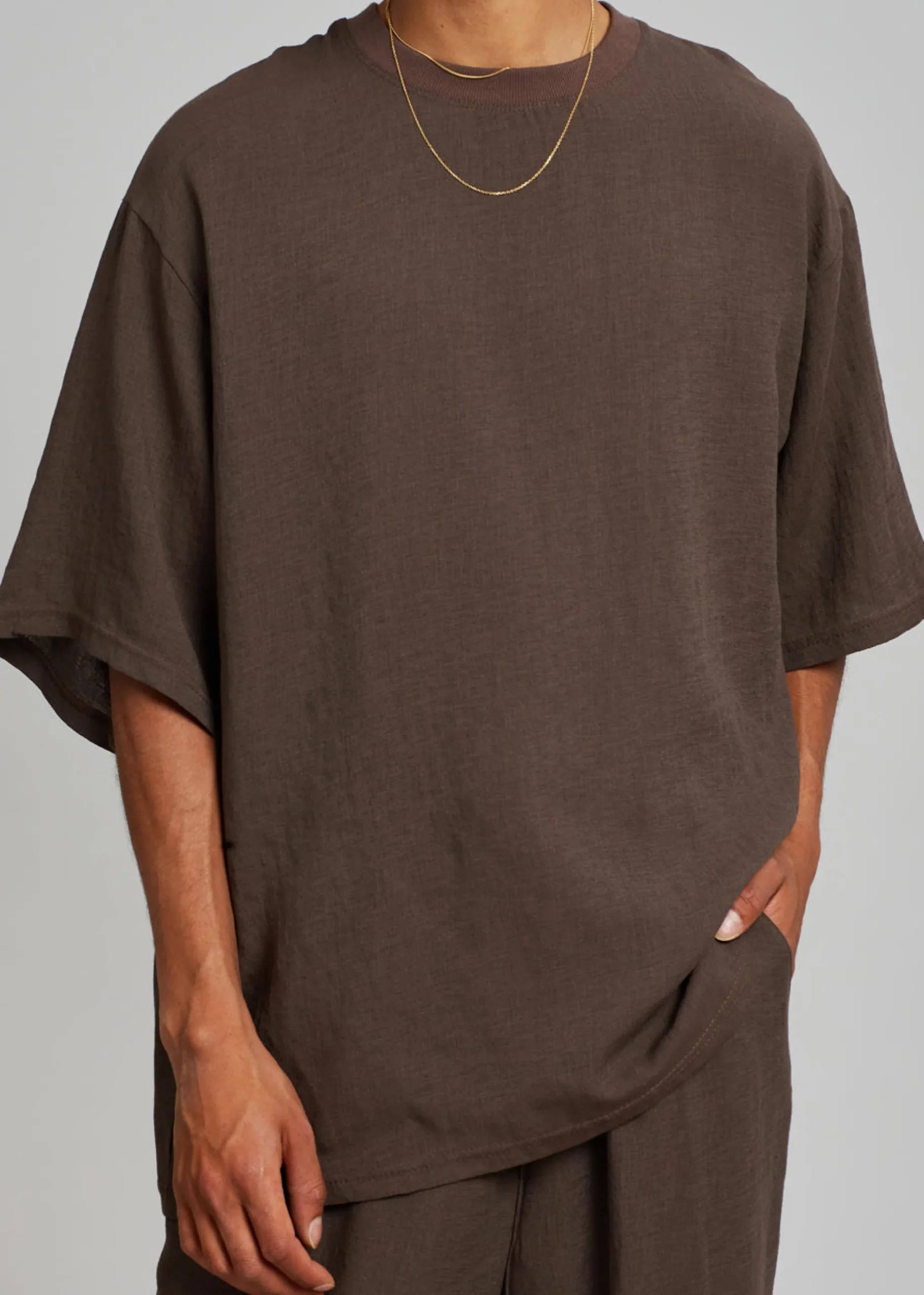 The Frankie Shop Brax Tee Brown