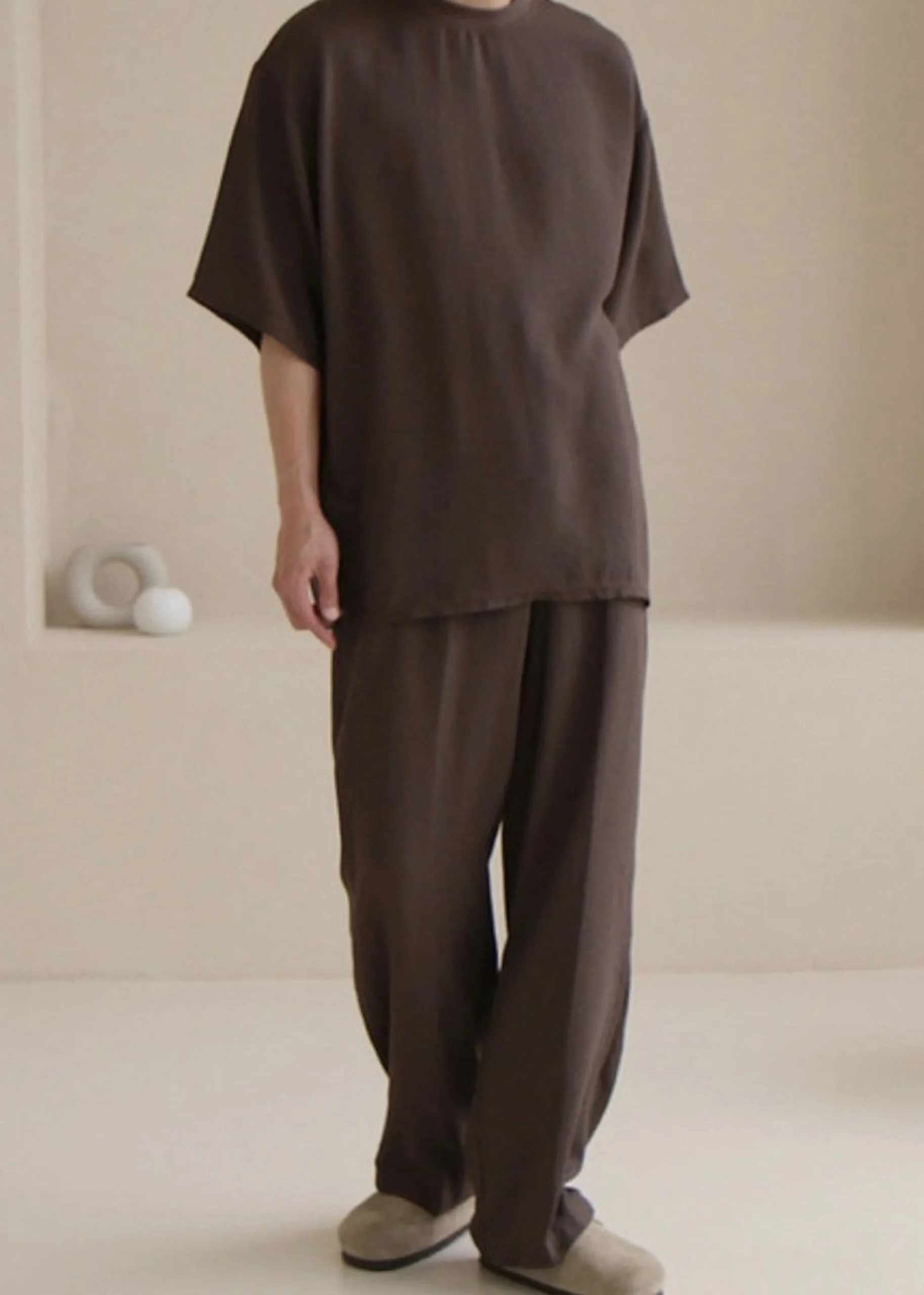 The Frankie Shop Brax Tee Brown