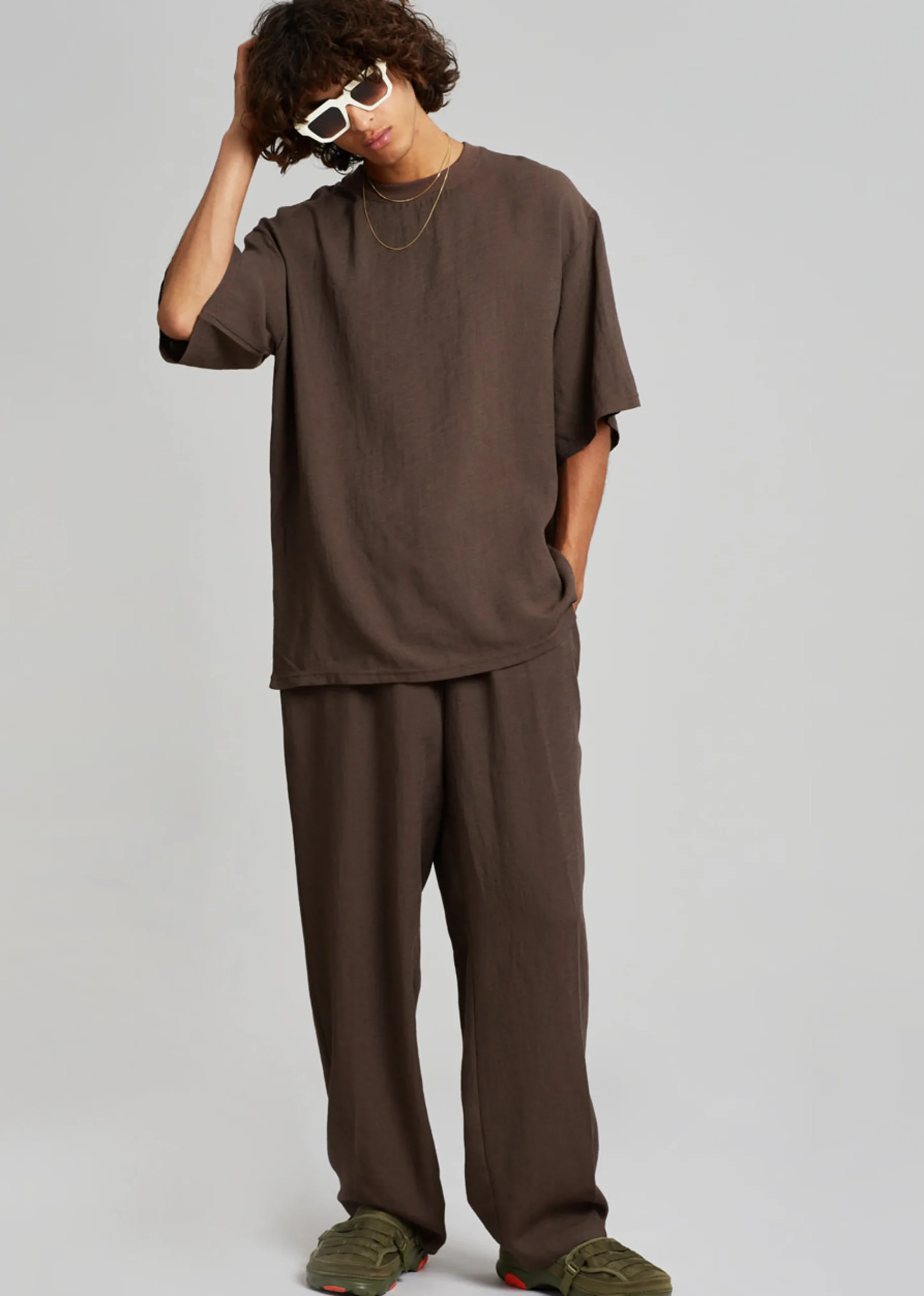 The Frankie Shop Brax Tee Brown