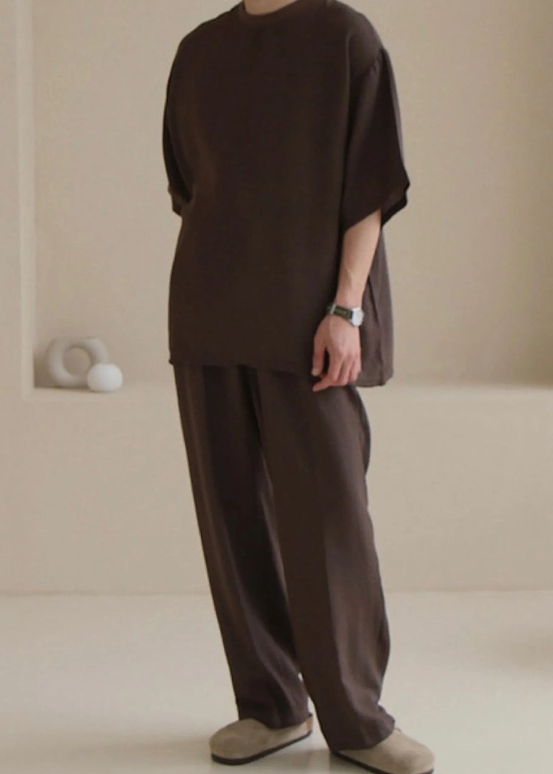 The Frankie Shop Brax Tee Brown