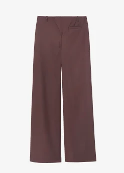The Frankie Shop Brenna Wide Trousers Burgundy Outlet