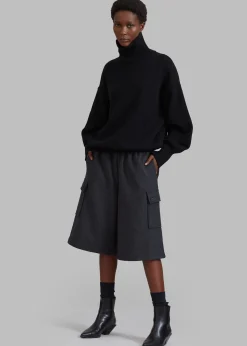 The Frankie Shop Bristol Cargo Shorts Charcoal Best