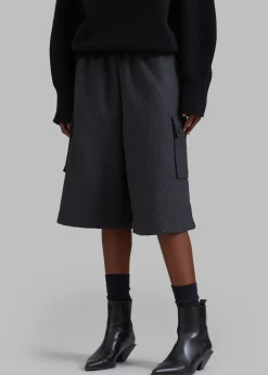 The Frankie Shop Bristol Cargo Shorts Charcoal Best