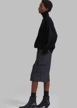 The Frankie Shop Bristol Cargo Shorts Charcoal Best