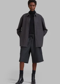 The Frankie Shop Bristol Cargo Shorts Charcoal Best
