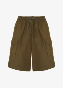 The Frankie Shop Bristol Cargo Shorts Olive New