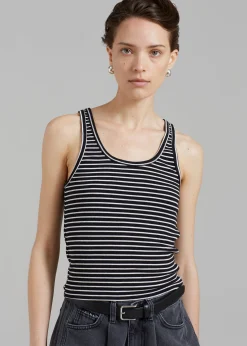 The Frankie Shop Bryn Tank Top White Stripe Outlet