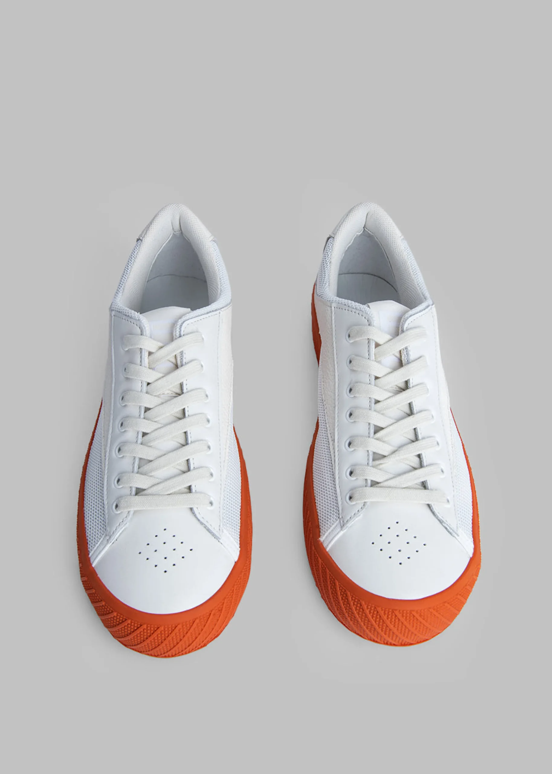 The Frankie Shop By Far Rodina Sneakers Tangerine On White Discount
