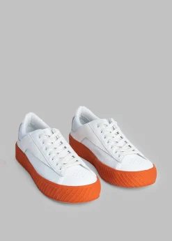 The Frankie Shop By Far Rodina Sneakers Tangerine On White Discount