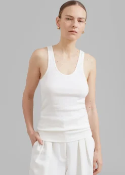 The Frankie Shop By Malene Birger Anisa Tank Top Soft White Discount
