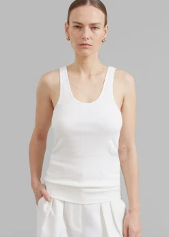The Frankie Shop By Malene Birger Anisa Tank Top Soft White Discount