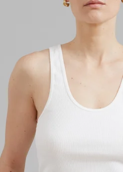 The Frankie Shop By Malene Birger Anisa Tank Top Soft White Discount