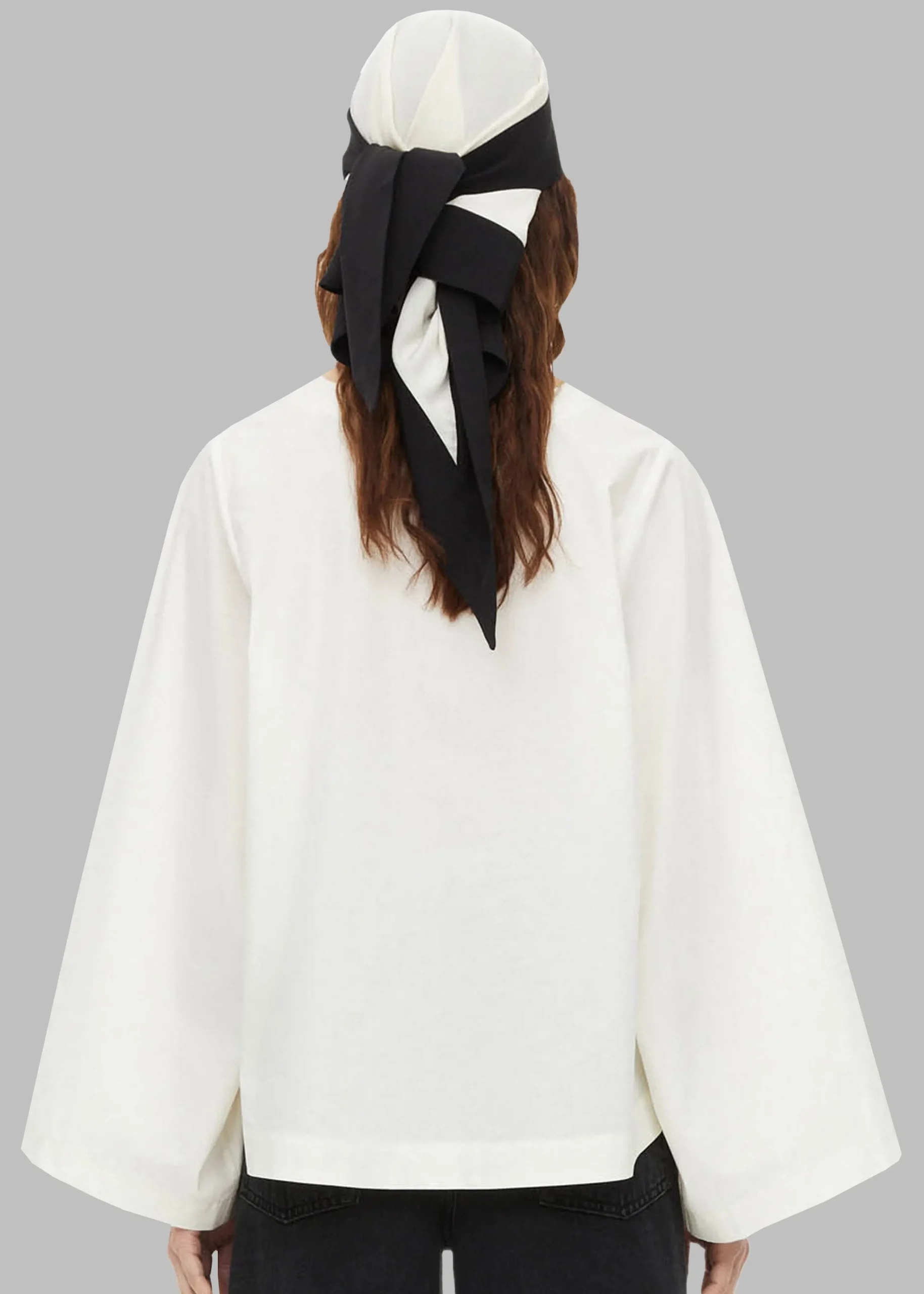 The Frankie Shop By Malene Birger Aubrielle Silk Hat Black Stripe Sale