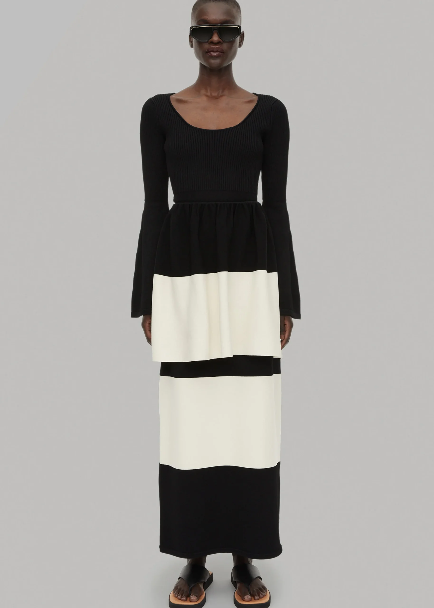The Frankie Shop By Malene Birger Evora Skirt Block Stripe