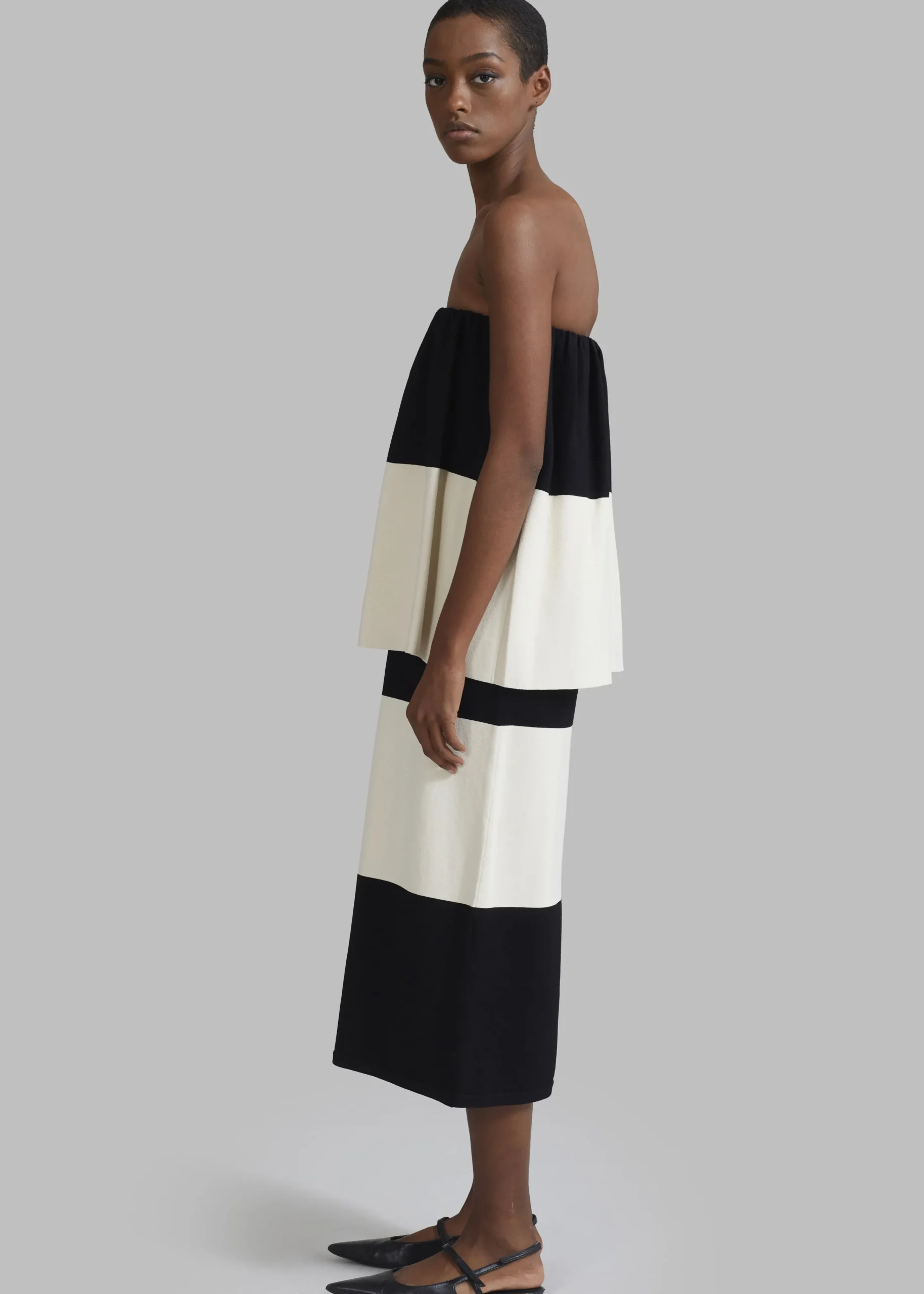 The Frankie Shop By Malene Birger Evora Skirt Block Stripe
